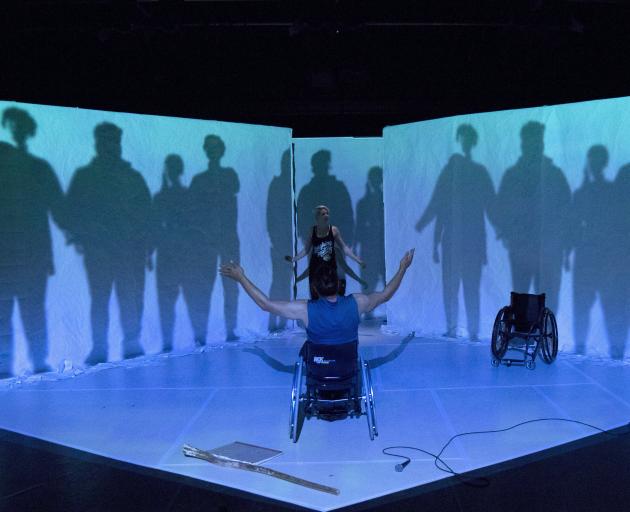 Dancer Rodney Bell uses his wheelchair on stage. Photos: Ninang Photography