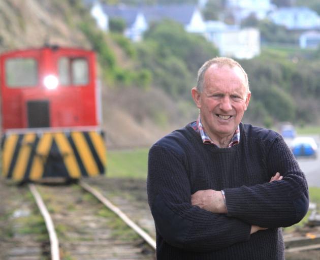Oamaru Steam and Rail general manager Harry Andrew and a team of volunteers have upgraded 120m of the society's track to allow Dunedin Railways to bring passengers to the southern end of Oamaru Harbour for the first time. Photo: Hamish MacLean