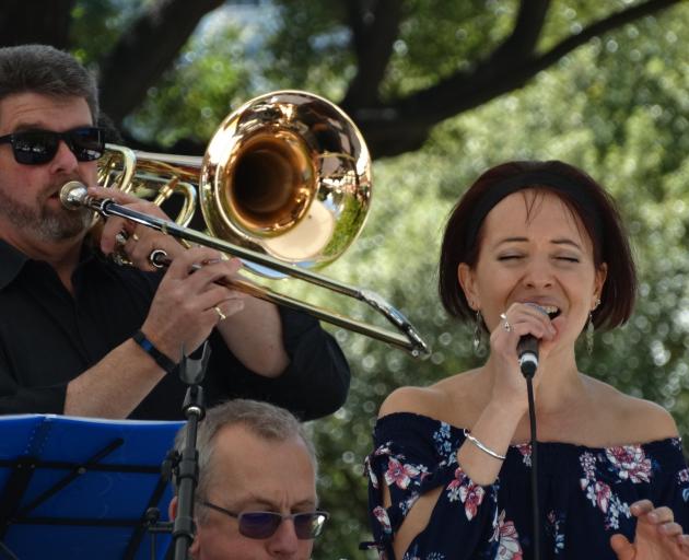 Singer Melita Gizilis and the Queenstown Jazz Orchestra perform at the 2017 festival. PHOTO: PAUL...