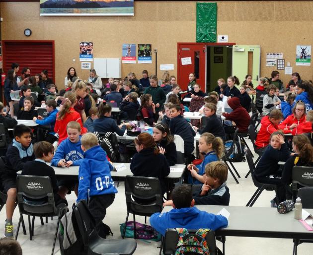 The Otago Daily Times Extra! current events quiz for Central Otago was held at Remarkables Primary School yesterday. Photos: Guy Williams