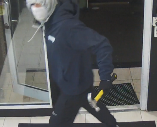 The person who did the Woodham Rd robbery used a hammer as a weapon. Photo: Supplied