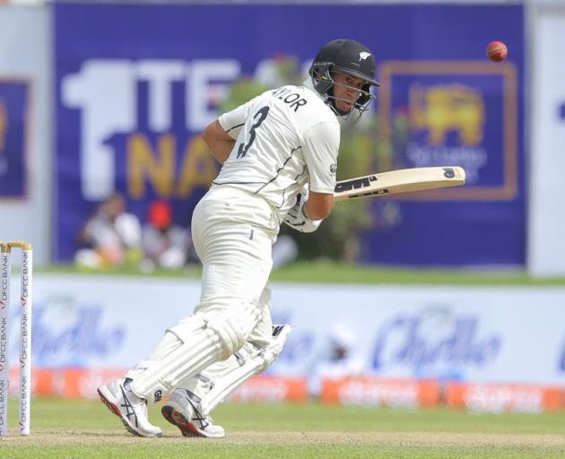 Ross Taylor plays a shot in the first test against Sri Lanka. Photo: Getty Images