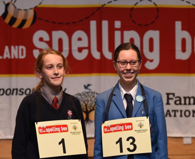 Luca Holloway (14), of Kavanagh College, and Chloe Gray (14), of Queen's High School, win the...