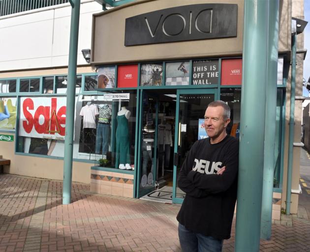 Void clothing store owner Neil Gaudin is concerned proposed traffic restrictions in George St...