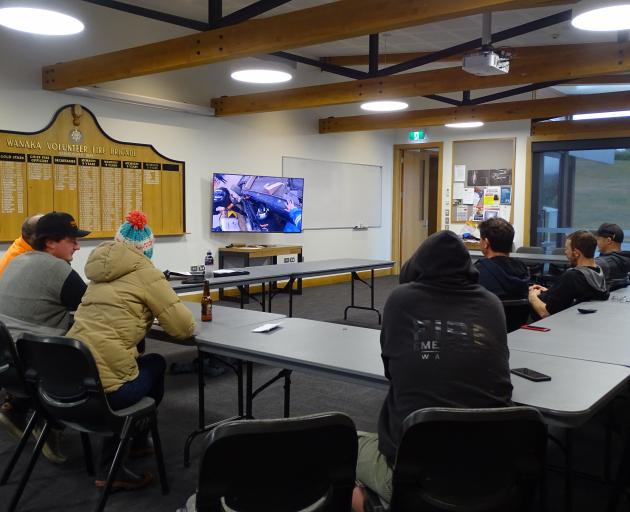 The team reviews its videoed performance at the Australasian Rescue Challenge in Dubbo recently....