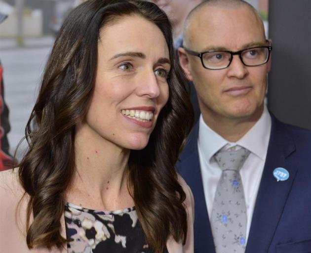 Prime Minister Jacinda Ardern and Minister of Health Dr David Clark at a press conference in...