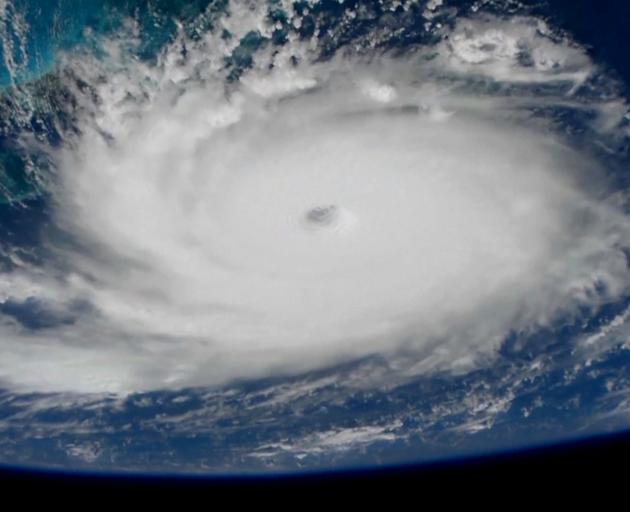 Hurricane Dorian is viewed from the International Space Station September 1, 2019 in a still...