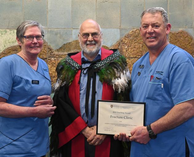 Fracture clinic registered nurse Jill Cruice (left) and enrolled nurse Ross Beaton (right) with...