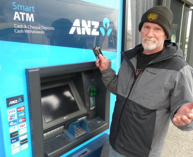 Milton resident Ross Finch was among ATM customers unable to withdraw cash from the town's ANZ...