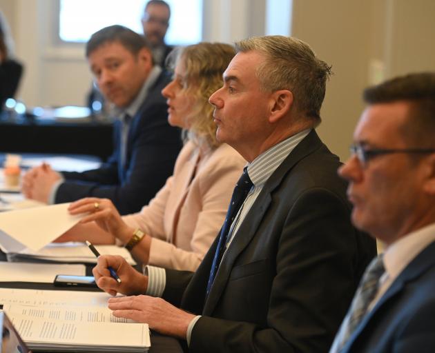 MPs (from left) Mark Patterson, Dr Liz Craig, Scott Simpson and Michael Woodhouse take part in...