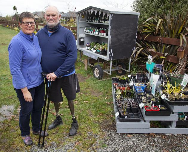 Helen and Brian Coker have lost 40 plants valued at around $200 in the latest of several thefts...