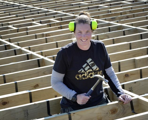 National Association of Women in Construction Excellence Awards finalist Kirsty Currie at work....