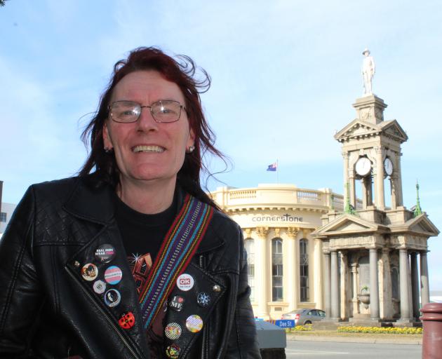 Transgender woman Shauna Scobie, out and proud on the streets of Invercargill. Photo: Petrina Wright