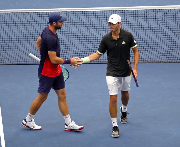 Luke Bambridge (left) and Ben MacLachan during the US Open loss. Photo: Getty Images 