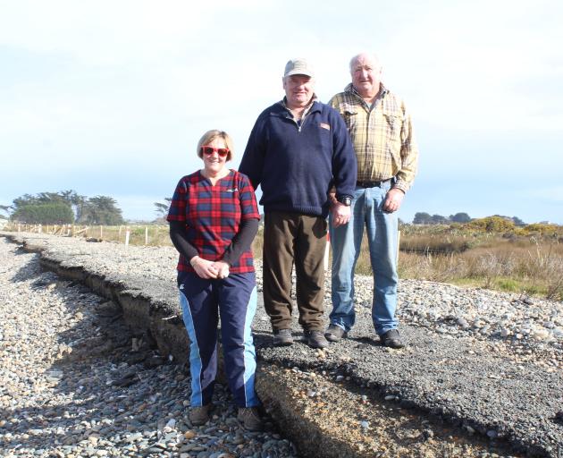 Residents of Colac Bay in Southland, Deen (left) and Alan McKay, and Kevin Mulqueen are no...
