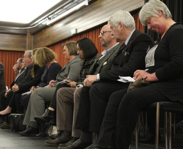 Invercargill City Council candidates at Grey Power's Meet the Candidates event in the city last...