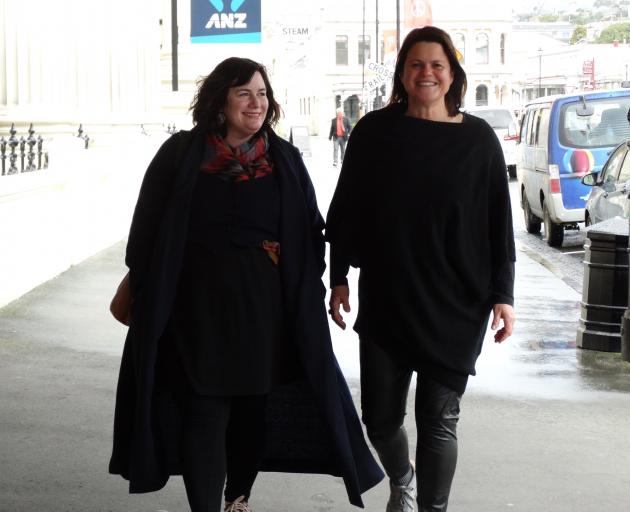 Helen Riley-Duddin (left) and Dagmar Rohrbach are in the early stages of planning to open a movie theatre in Oamaru, which has been without a cinema since October. Photo: Daniel Birchfield