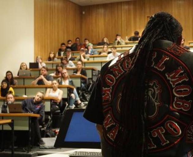 Sonny Fatu speaks to students. Photo: Katie Harris