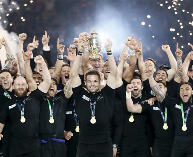 The 2015 world champion All Blacks have been installed as early favourites to retain their again...
