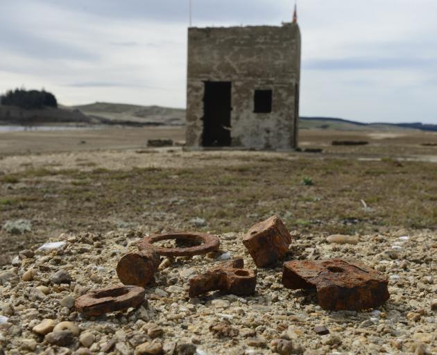 Remains of an old water tower and killing shed. PHOTOS: GERARD BRIEN/HISTORIC PICS: SUPPLIED/ODT...