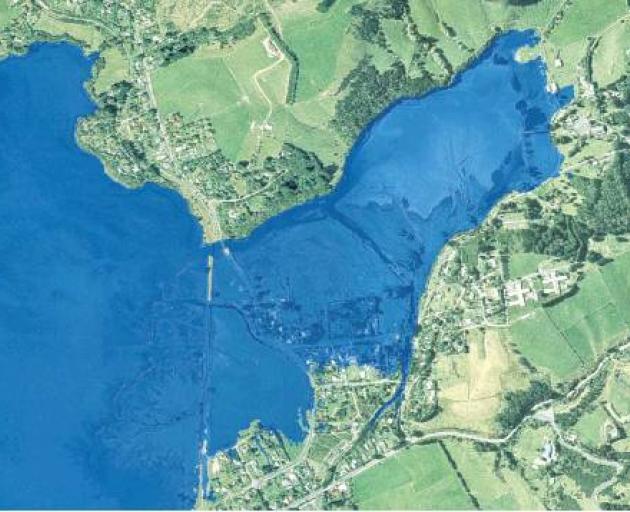 Below: Waitati after 2m of sea-level rise.








