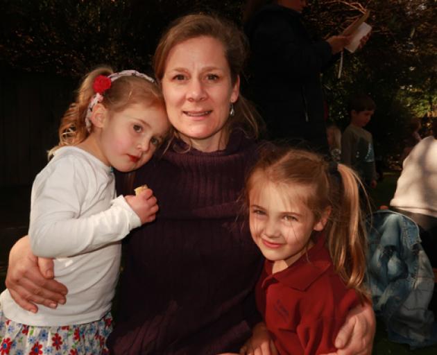 Parent Catkin Bartlett with daughters Lara (left), 4, who attends Montessori, and Poppy, 6, who...