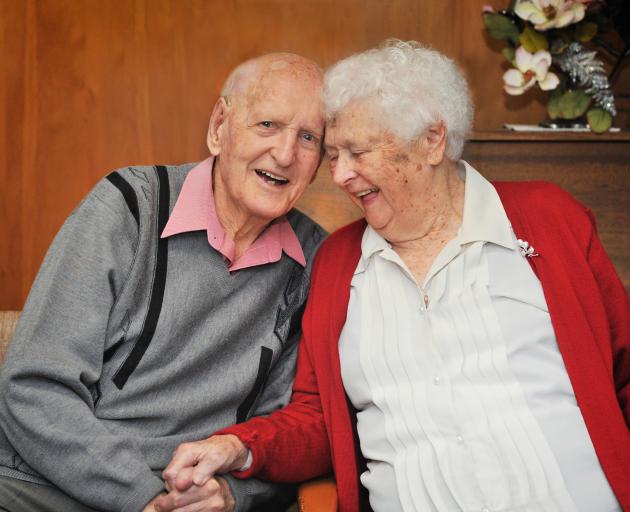 Allan Rennie (95) and his wife Dorothy (90) celebrate 70 years of married life at an afternoon...
