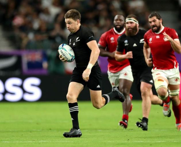 Beauden Barrett has been carrying a leg niggle for the past month. Photo: Getty Images