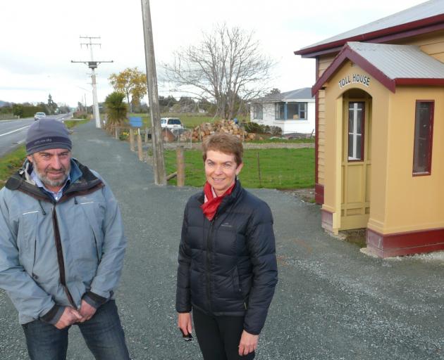 Clutha Gold Cycle Trail Trust deputy chairman David Vollweiler and secretary Jill Allison take in...