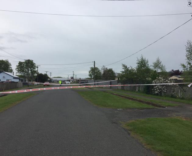 Houses on two streets have been cordoned off. Photo: Luisa Girao