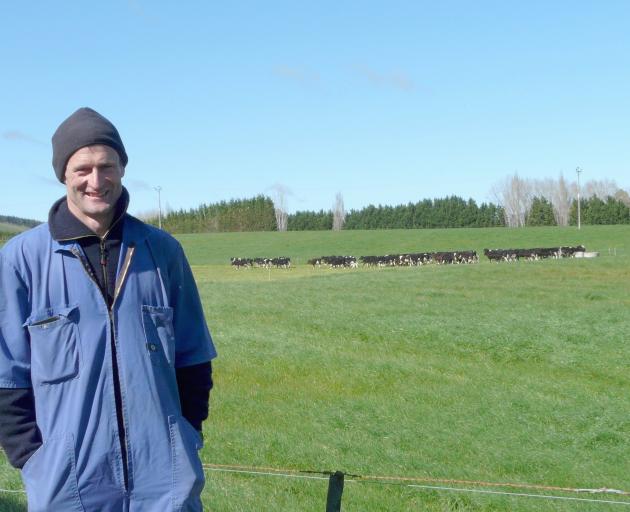 Lovells Flat farmer Mark Watt on his 360ha dairy grazing block. PHOTO: RICHARD DAVISON