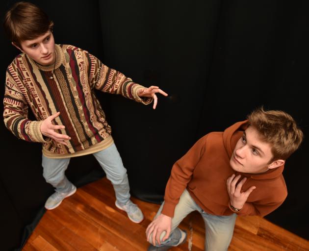 Ready to hone their acting skills abroad are Moe Stebbings (left) and Casper McGuire (both 17)....