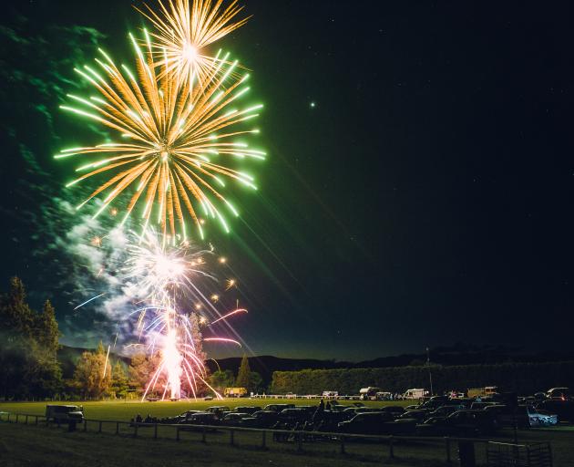 Fireworks light up the sky over the Waiau Domain. The much-anticipated annual event has been running for 27 years. Photo: Andy Brown Photography