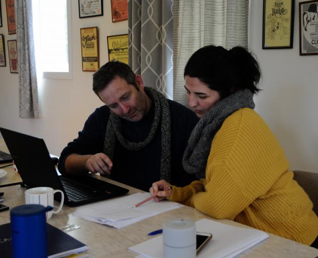 Gavin Hurley, musical director of Joseph and the Amazing Technicolour Dreamcoat, which North Canterbury Musicals will stage next May, chats with director Kirsty Allpress during the children's auditions for the production. They were held last Friday, Satur