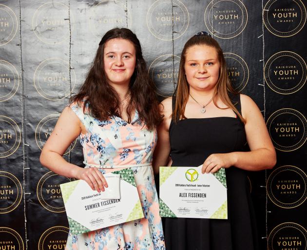 Summer Fissenden, left, and Alex Fissenden were the junior volunteering award winners in the...