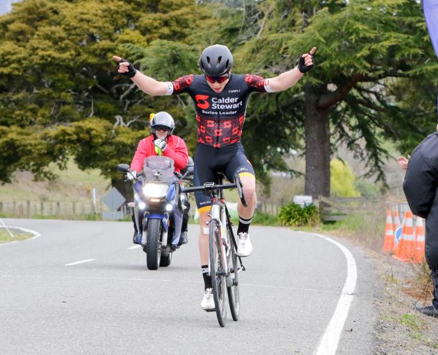 Kees Duyvesteyn from Dunedin won the overall Calder Stewart Cycling series. Photo: rickoshayphotos