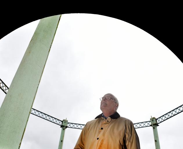 Industrial heritage advocate Sir Neil Cossons at the Dunedin Gasworks Museum yesterday. Photo: Peter McIntosh