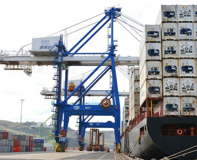 The Port Otago container terminal at Port Chalmers.PHOTO: GERARD O'BRIEN