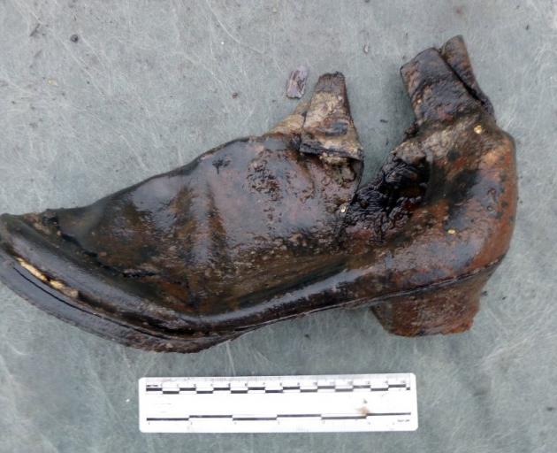 This old boot emerged from an archaeological dig at the former Cadbury car park site, in Dunedin....