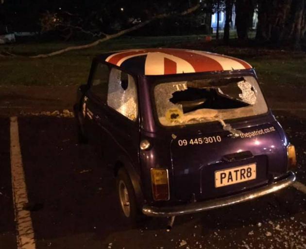 Devonport pub The Patriot's beloved car Myrtle was smashed up overnight following the All Blacks'...