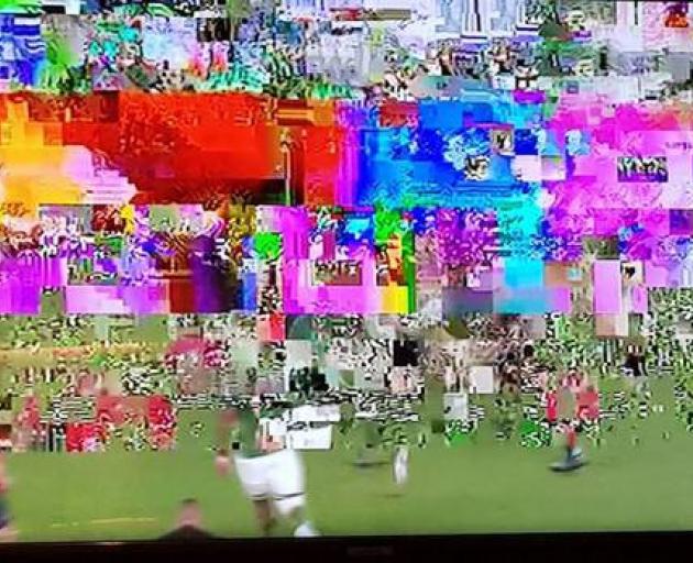 Viewers sent images of TV screens while watching the Spark Sport coverage. Photo: NZ Herald/Supplied