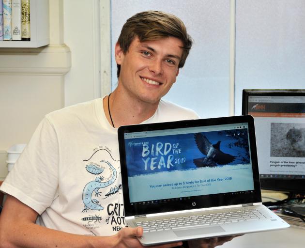 University of Otago student Taylor Davies-Colley helped design the BNN "Bird News Network'', set...