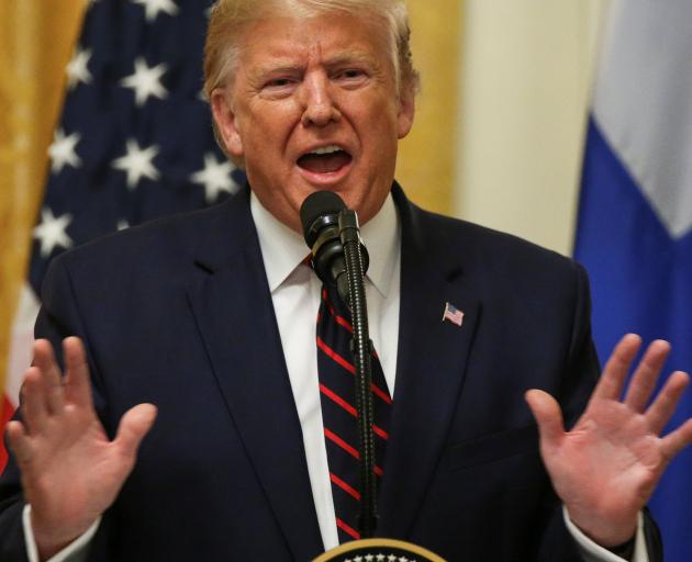 US President Donald Trump speaks at a conference at the White House this week. Photo: Reuters