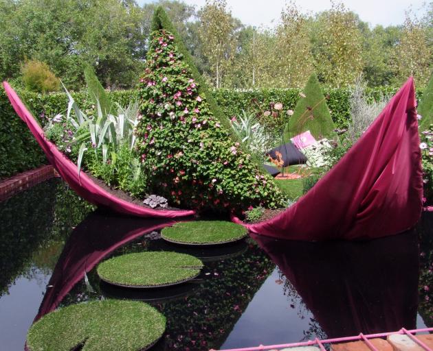 Garden designer Ben Hoyle coloured the water to black to enhance the reflections in his 2012...