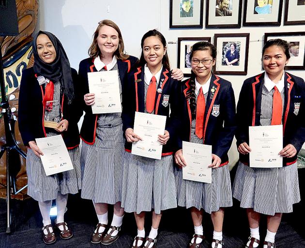 The Christchurch Girls' High Azul team won an award at the Young Enterprise Scheme regional...