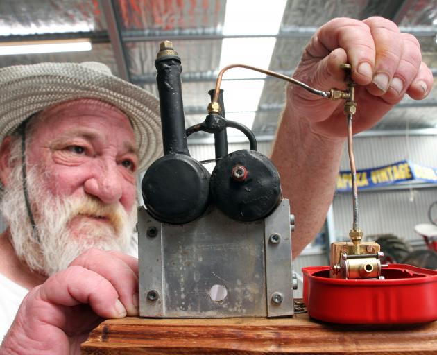 Miniature model maker Tony Keast does not know how fast this tiny steam turbine revs to and he is...