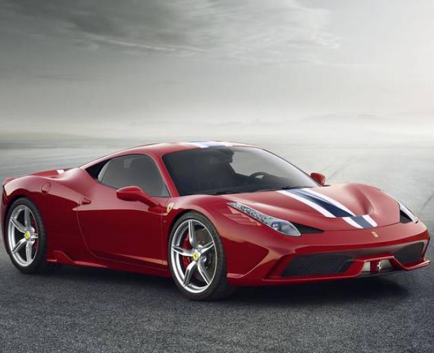 The Ferrari 458 Speciale, one of four supercars garaged in Switzerland and registered in Hamish...