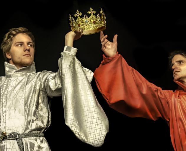 The Globe Theatre’s production of Shakespeare’s Richard II, with Alfred Richardson (left) as the King, and Cheyne Jenkinson as Henry Bolingbroke, is a finalist in several categories of the 2019 Dunedin Theatre Awards. PHOTO: ODT FILES