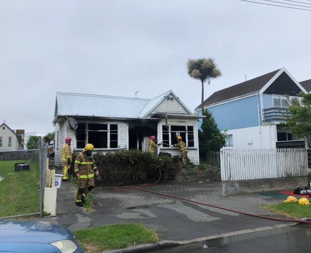 The house on Gloucester St has been extensively damaged. Photo: Jess Gibson