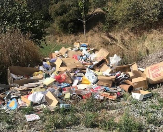 Rubbish dumped in the residential red zone. Photo: LINZ